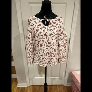 Old Navy | Floral | Cuff Sleeve | Blouse | Size Medium